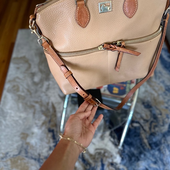 Dooney & Bourke Tan Leather Satchel - Picture 9 of 11